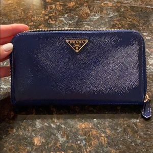 Authentic Prada Saffiano Patent Leather Wallet